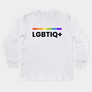 Minimalist LGBTIQ+ Rainbow Kids Long Sleeve T-Shirt